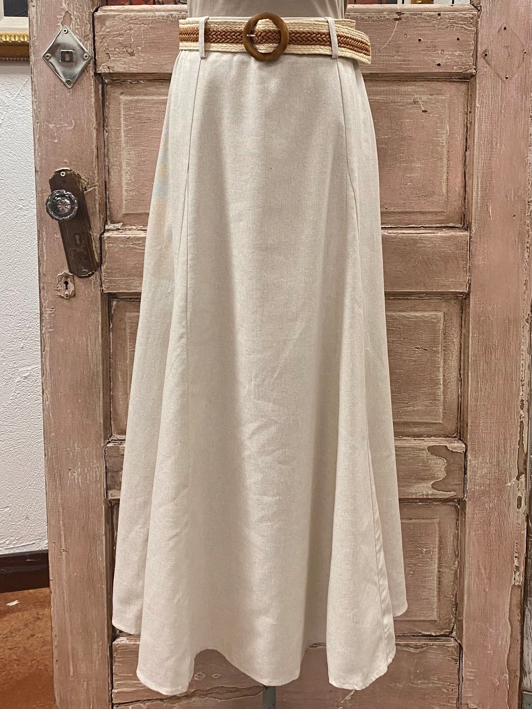 Linen Midi Skirt