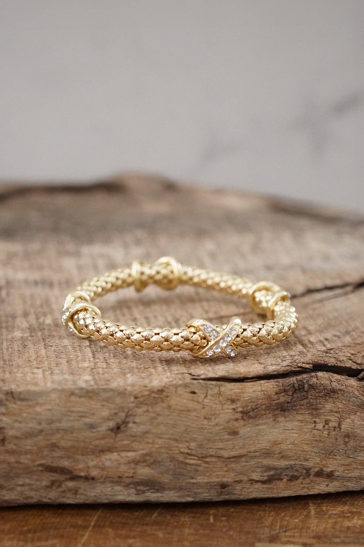 Clear Crystals Snake Bracelet