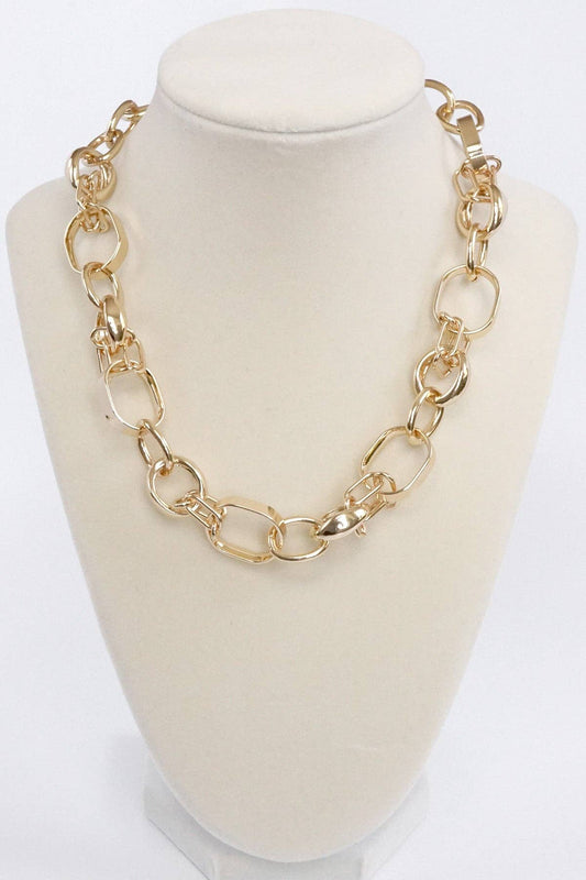 Chunky Chain Necklace Statement Golden Links