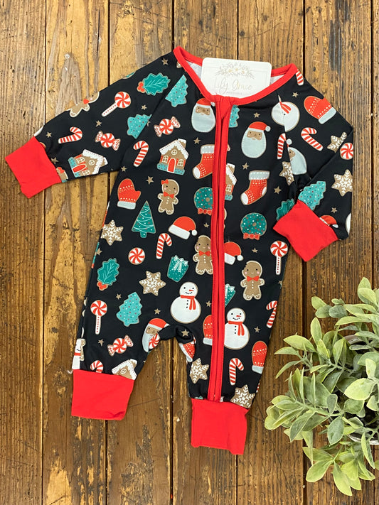 Christmas Zipper Romper