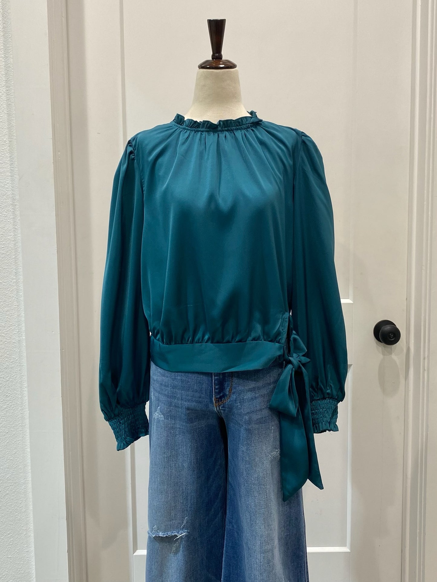 Satin Long Sleeve Top