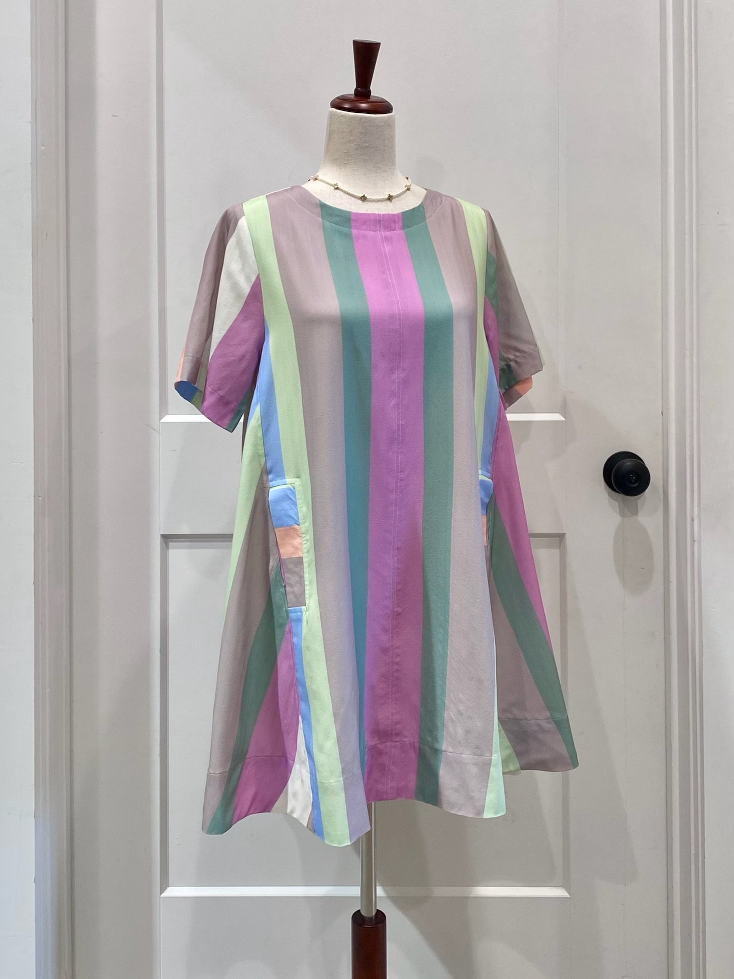 Multicolor Striped Swing Dress