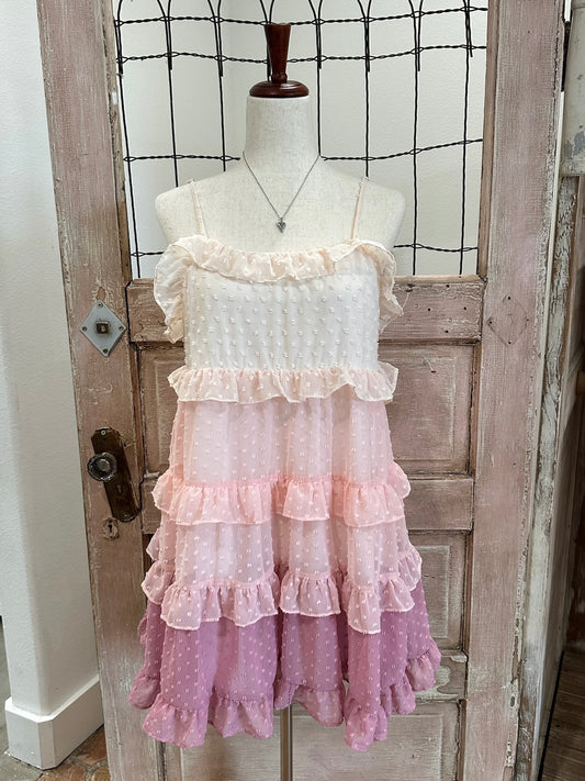 Ombre Tiered Babydoll Dress