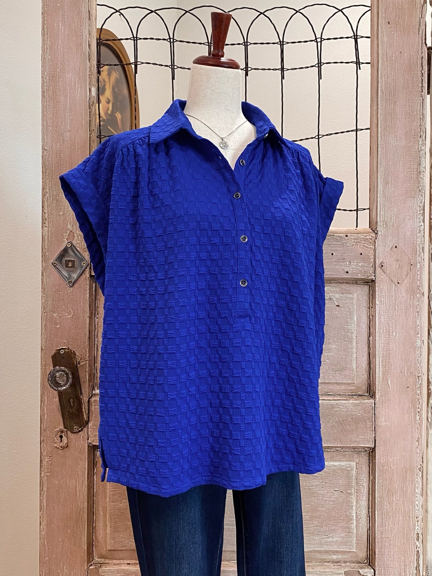 Textured Jacquard Top