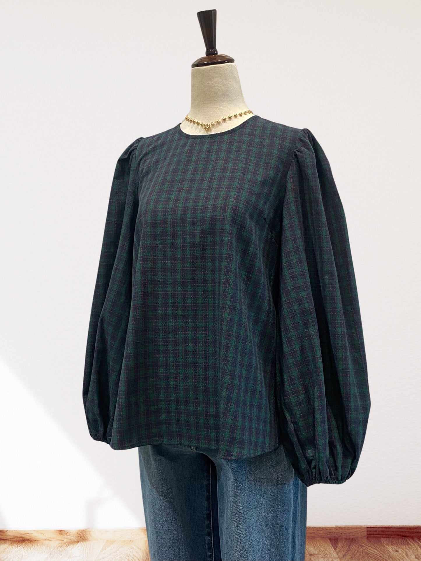 Checkered Woven Top