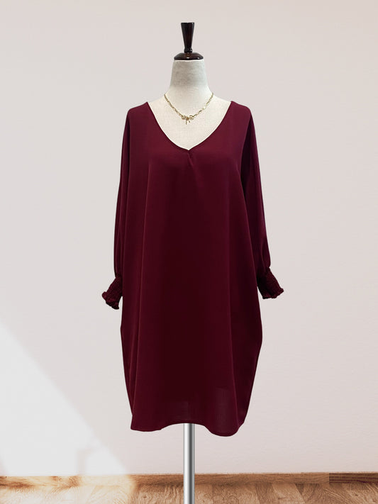 V-Neck Long Sleeve Dress