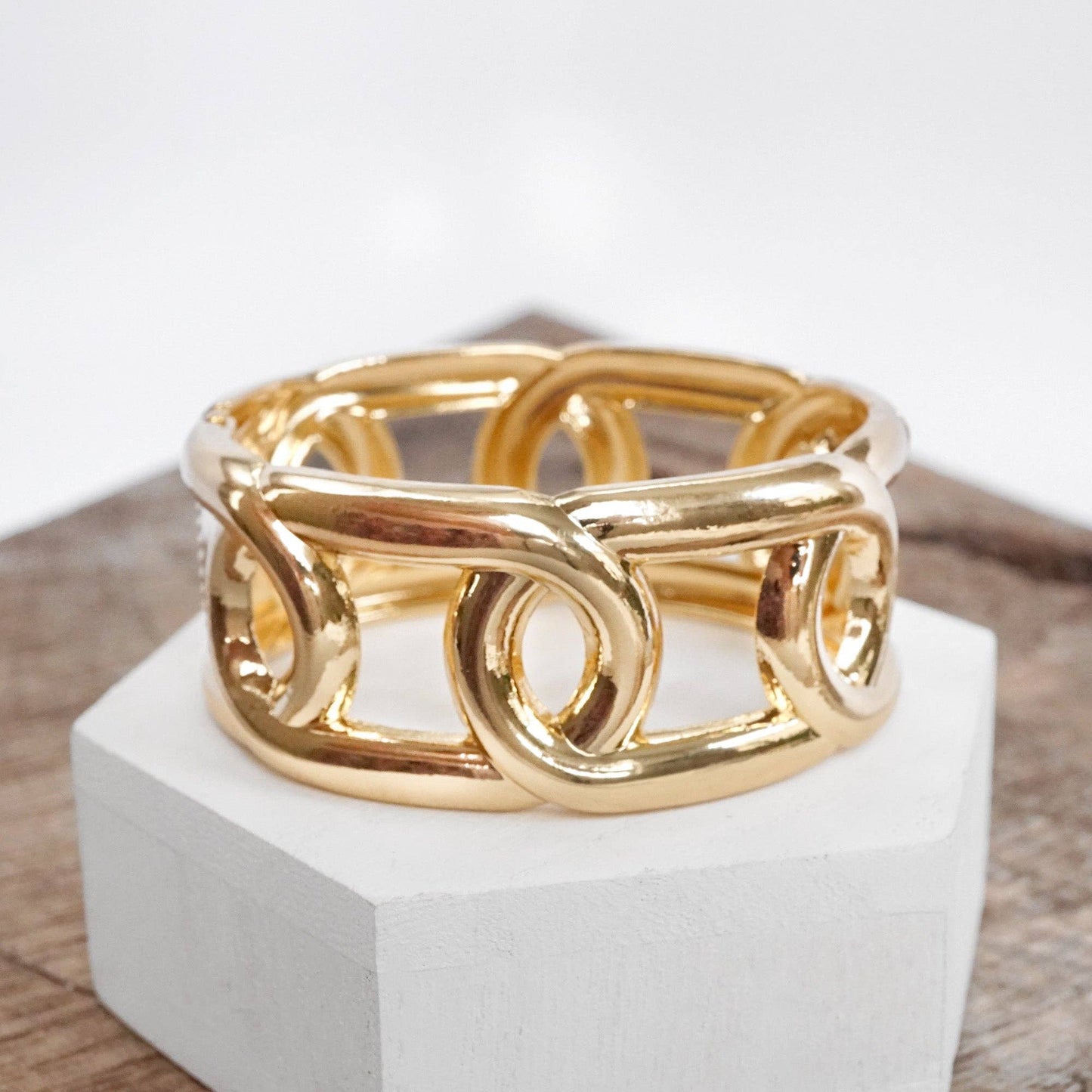 Chunky Chain Statement Bangle Bracelet