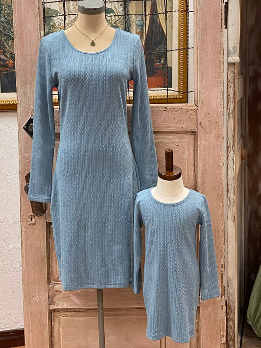 Mommy & Me Cable Knit Sweater Dress